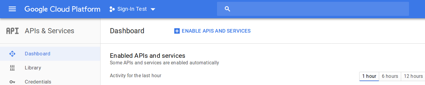 Δημιουργία έργου Google Cloud.