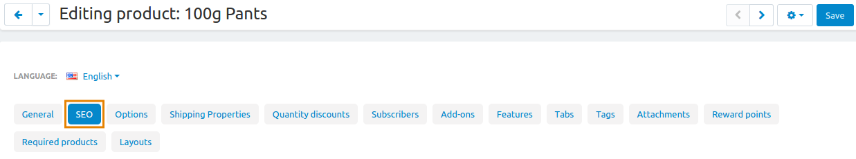 η καρτέλα SEO